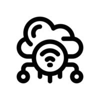 cloud network line icon. Clean and minimalist icon for websites, mobile apps, presentations, and logos. Fully scalable and customizable for any project. vector