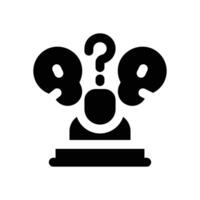 confidence glyph icon. Strong and solid icon for websites, mobile interfaces, presentations, and visual branding. High quality and easy to edit. vector