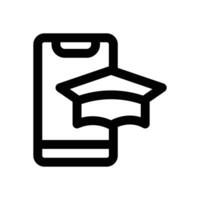 online learning line icon. Clean and minimalist icon for websites, mobile apps, presentations, and logos. Fully scalable and customizable for any project. vector