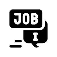 job information glyph icon. Strong and solid icon for websites, mobile interfaces, presentations, and visual branding. High quality and easy to edit. vector