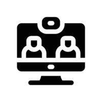 conference glyph icon. Strong and solid icon for websites, mobile interfaces, presentations, and visual branding. High quality and easy to edit. vector