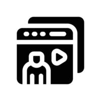 online course glyph icon. Strong and solid icon for websites, mobile interfaces, presentations, and visual branding. High quality and easy to edit. vector