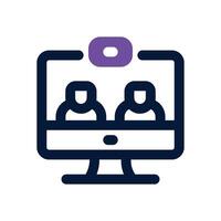 conference dual tone icon. Sleek and modern icon for websites, mobile apps, marketing materials, and corporate design. Fully scalable and ready to use. vector