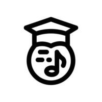 music education line icon. Clean and minimalist icon for websites, mobile apps, presentations, and logos. Fully scalable and customizable for any project. vector