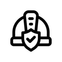 job insurance line icon. Clean and minimalist icon for websites, mobile apps, presentations, and logos. Fully scalable and customizable for any project. vector