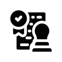 licensing glyph icon. Strong and solid icon for websites, mobile interfaces, presentations, and visual branding. High quality and easy to edit. vector