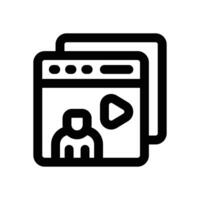 online course line icon. Clean and minimalist icon for websites, mobile apps, presentations, and logos. Fully scalable and customizable for any project. vector
