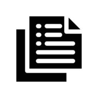 paper glyph icon. Strong and solid icon for websites, mobile interfaces, presentations, and visual branding. High quality and easy to edit. vector