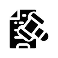 legal document glyph icon. Strong and solid icon for websites, mobile interfaces, presentations, and visual branding. High quality and easy to edit. vector