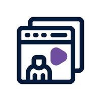 online course dual tone icon. Sleek and modern icon for websites, mobile apps, marketing materials, and corporate design. Fully scalable and ready to use. vector