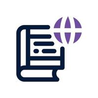 global learning dual tone icon. Sleek and modern icon for websites, mobile apps, marketing materials, and corporate design. Fully scalable and ready to use. vector