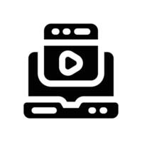 browser glyph icon. Strong and solid icon for websites, mobile interfaces, presentations, and visual branding. High quality and easy to edit. vector