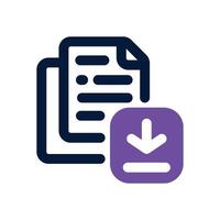 download dual tone icon. Sleek and modern icon for websites, mobile apps, marketing materials, and corporate design. Fully scalable and ready to use. vector