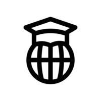graduate line icon. Clean and minimalist icon for websites, mobile apps, presentations, and logos. Fully scalable and customizable for any project. vector