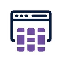 online library dual tone icon. Sleek and modern icon for websites, mobile apps, marketing materials, and corporate design. Fully scalable and ready to use. vector