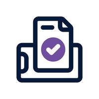 test result dual tone icon. Sleek and modern icon for websites, mobile apps, marketing materials, and corporate design. Fully scalable and ready to use. vector