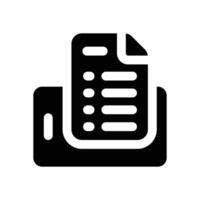 test glyph icon. Strong and solid icon for websites, mobile interfaces, presentations, and visual branding. High quality and easy to edit. vector