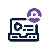 webinar dual tone icon. Sleek and modern icon for websites, mobile apps, marketing materials, and corporate design. Fully scalable and ready to use. vector