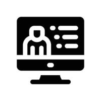 profile glyph icon. Strong and solid icon for websites, mobile interfaces, presentations, and visual branding. High quality and easy to edit. vector