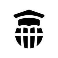 graduate glyph icon. Strong and solid icon for websites, mobile interfaces, presentations, and visual branding. High quality and easy to edit. vector