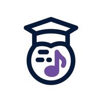 music education dual tone icon. Sleek and modern icon for websites, mobile apps, marketing materials, and corporate design. Fully scalable and ready to use. vector