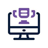 trophy dual tone icon. Sleek and modern icon for websites, mobile apps, marketing materials, and corporate design. Fully scalable and ready to use. vector