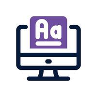 vocabulary dual tone icon. Sleek and modern icon for websites, mobile apps, marketing materials, and corporate design. Fully scalable and ready to use. vector