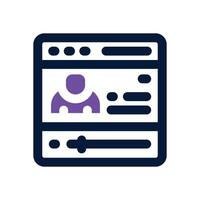 streaming dual tone icon. Sleek and modern icon for websites, mobile apps, marketing materials, and corporate design. Fully scalable and ready to use. vector