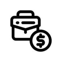 briefcase line icon. Clean and minimalist icon for websites, mobile apps, presentations, and logos. Fully scalable and customizable for any project. vector