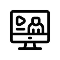 online class line icon. Clean and minimalist icon for websites, mobile apps, presentations, and logos. Fully scalable and customizable for any project. vector