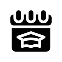 calendar glyph icon. Strong and solid icon for websites, mobile interfaces, presentations, and visual branding. High quality and easy to edit. vector
