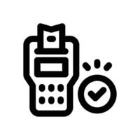 pos terminal line icon. Clean and minimalist icon for websites, mobile apps, presentations, and logos. Fully scalable and customizable for any project. vector