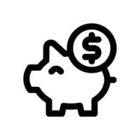 save money line icon. Clean and minimalist icon for websites, mobile apps, presentations, and logos. Fully scalable and customizable for any project. vector
