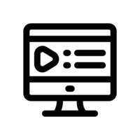 monitor line icon. Clean and minimalist icon for websites, mobile apps, presentations, and logos. Fully scalable and customizable for any project. vector
