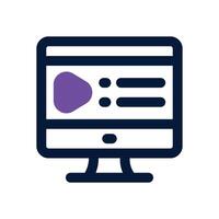 monitor dual tone icon. Sleek and modern icon for websites, mobile apps, marketing materials, and corporate design. Fully scalable and ready to use. vector