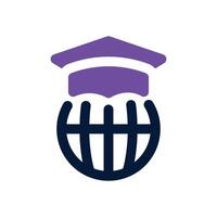 graduate dual tone icon. Sleek and modern icon for websites, mobile apps, marketing materials, and corporate design. Fully scalable and ready to use. vector