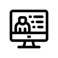 profile line icon. Clean and minimalist icon for websites, mobile apps, presentations, and logos. Fully scalable and customizable for any project. vector