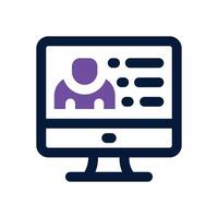 profile dual tone icon. Sleek and modern icon for websites, mobile apps, marketing materials, and corporate design. Fully scalable and ready to use. vector