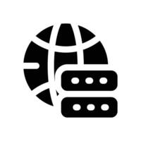 global server glyph icon. Strong and solid icon for websites, mobile interfaces, presentations, and visual branding. High quality and easy to edit. vector