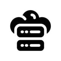 cloud server glyph icon. Strong and solid icon for websites, mobile interfaces, presentations, and visual branding. High quality and easy to edit. vector