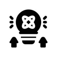inspiration glyph icon. Strong and solid icon for websites, mobile interfaces, presentations, and visual branding. High quality and easy to edit. vector