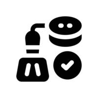 data cleansing glyph icon. Strong and solid icon for websites, mobile interfaces, presentations, and visual branding. High quality and easy to edit. vector