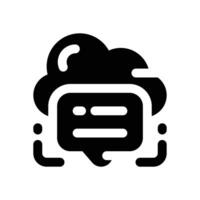 cloud messaging glyph icon. Strong and solid icon for websites, mobile interfaces, presentations, and visual branding. High quality and easy to edit. vector