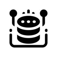 database glyph icon. Strong and solid icon for websites, mobile interfaces, presentations, and visual branding. High quality and easy to edit. vector