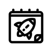 launch day line icon. Clean and minimalist icon for websites, mobile apps, presentations, and logos. Fully scalable and customizable for any project. vector