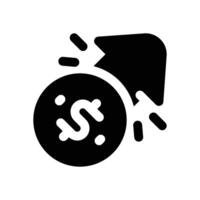 interest rate glyph icon. Strong and solid icon for websites, mobile interfaces, presentations, and visual branding. High quality and easy to edit. vector