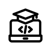 programming course line icon. Clean and minimalist icon for websites, mobile apps, presentations, and logos. Fully scalable and customizable for any project. vector