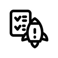 project launch line icon. Clean and minimalist icon for websites, mobile apps, presentations, and logos. Fully scalable and customizable for any project. vector