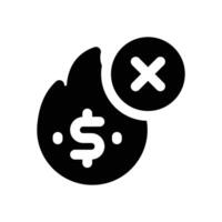 debt glyph icon. Strong and solid icon for websites, mobile interfaces, presentations, and visual branding. High quality and easy to edit. vector
