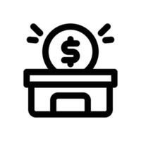 crowdfunding line icon. Clean and minimalist icon for websites, mobile apps, presentations, and logos. Fully scalable and customizable for any project. vector
